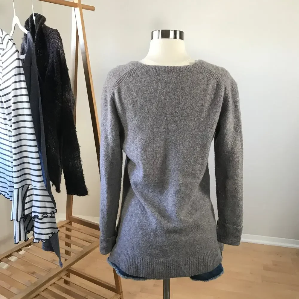 J. Crew • V Neck Front Pocket Tunic Sweater